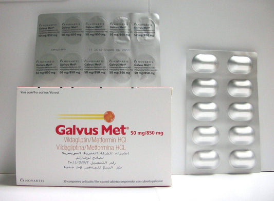 GALVUS MET 50/850 MG 30 TAB