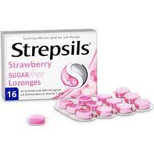 Strepsils Sugar Free (Strawberry) 16 Lozenges