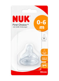 NUK FIRST CHOICE M(6-0) NO.1118 حلمة سيليكون