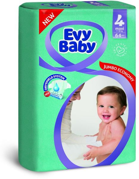 EVY BABY 4 MAXI (7 - 18 KG) 64 PCS