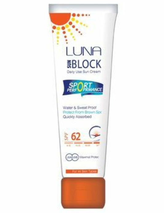 لونا صن بلوك سبورت بيرف برمانس SPF62 130 مل
