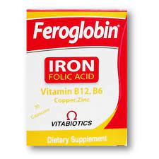 FEROGLOBIN ( IRONZINC ) B12 30 CAP