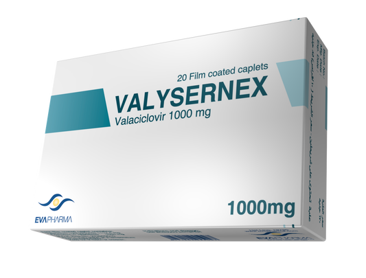 VALYSERNEX 1000 MG 20 TAB