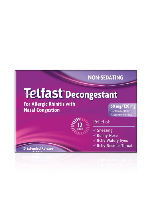 تلفاست مزيل للاحتقان 60 ملغ/120 ملغ 10 أقراص