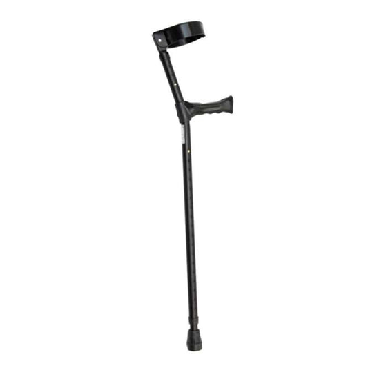 Movable elbow crutch