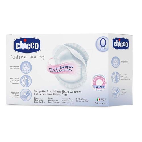 CHICCO NATURAL FEELING BREAST 60 PADS CODE 89257