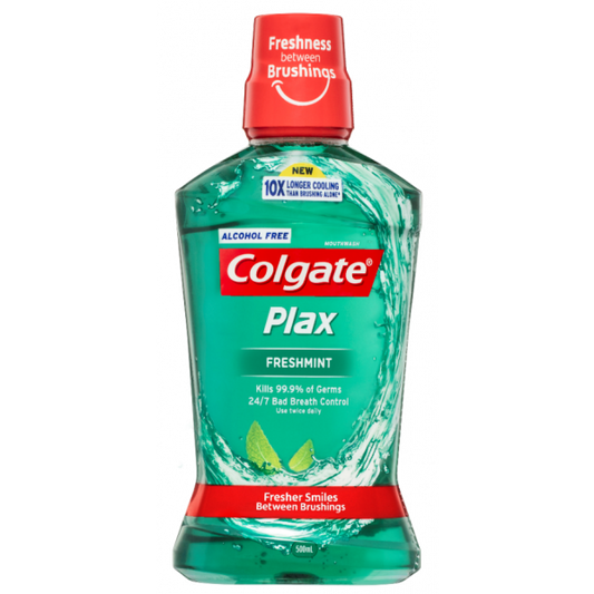 كولجيت غسول الفم بلاكس بالنعناع المنعش 500 مل اخضر