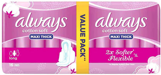 ALWAYS MAXI THICK LONG 16 قطعة للبشرة الحساسة (3991)