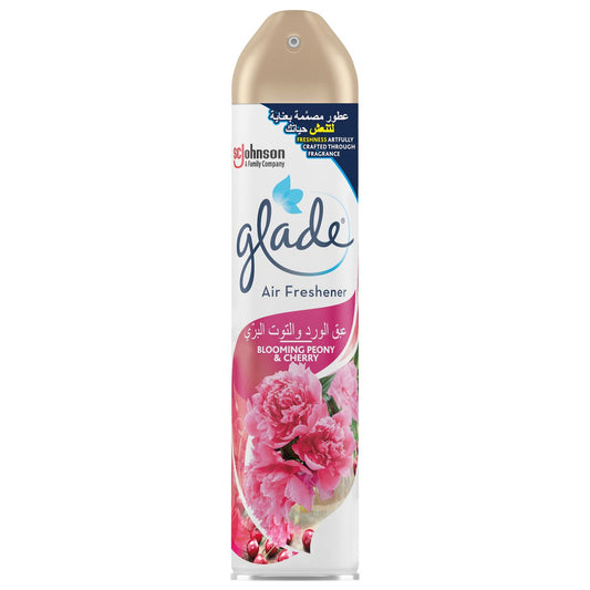 GLADE BLOOMING POEONY&CHE SPRAY 300ML الورد والتوت