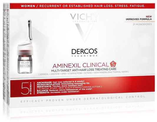فيشي ديركوس أمينيكسيل كلينيكال 5 للنساء 21 أمبولة