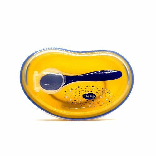 BUBBLES BABY PLATE (8706) طبق غذاء اصفر