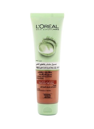 LOREAL PURE CLAY EXFOLIATING GEL WASH 150ML