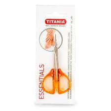 تيتانيا مقص جلد بيد بني 1007