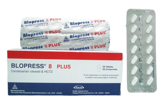 BLOPRESS 8 MG PLUS 28 TAB