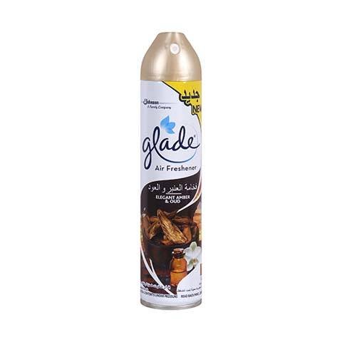 GLADE ELEGANT AMBER&OUD SPRAY 300ML العنبر والعود