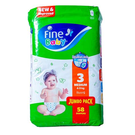 FINE BABY 3 MEDIUM 4-9 KG 58PCS