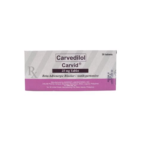 CARVID 25 MG 30TAB