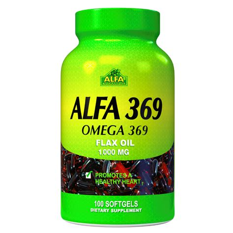 ALFA 369 OMEGA FLAX OIL 1000MG 100SOFTGELS