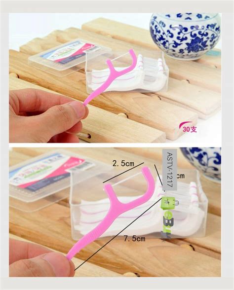 ZI DENTAL FLOSS TOOTHPICK STRAWBERRY 30PICK Rectangular Box