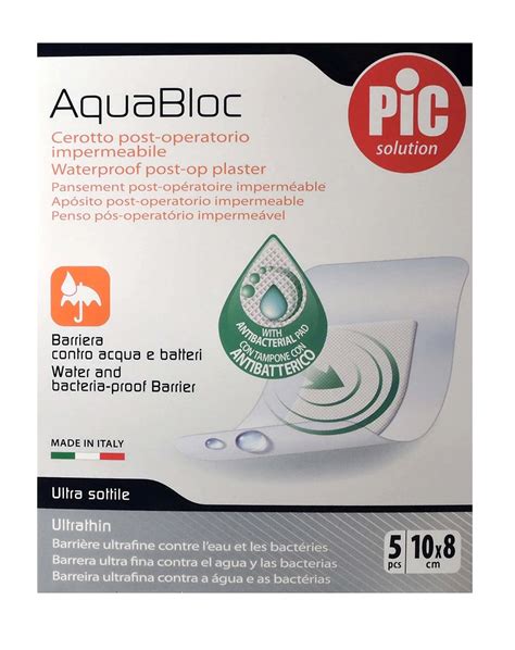 PIC AQUA BLOC PLASTER 6X10CM SURGICAL PLASTER (BOX 100PC)
