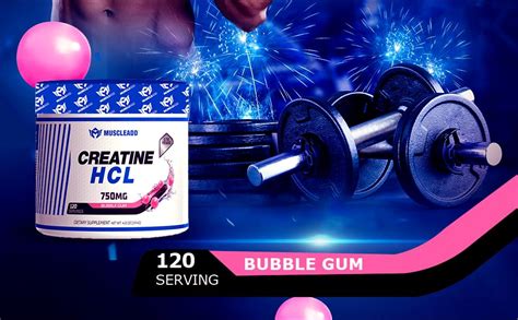 MUSCLEADD CREATINE HCL 120SERV BUBBLE GUM 750MG