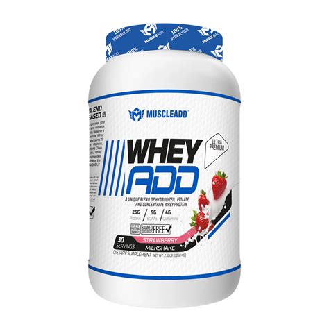MUSCLEADD WHEY ADD 30 SERV STRAWBERRY 1050GM