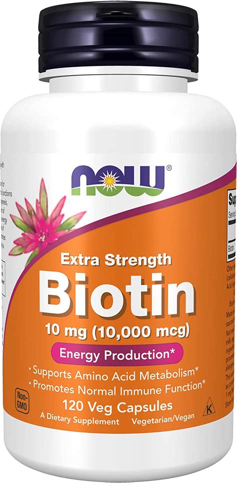NOW BIOTIN 10MG (10,000 MCG) 120CAP