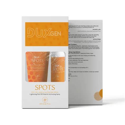 DUXGEN SPOTS PEEL OFF MASK 120ML & ACTIVATING SPRAY 75ML