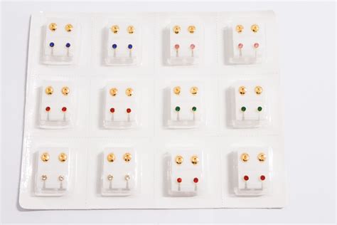 NINA WHITE MINI (5457) Medical Earring