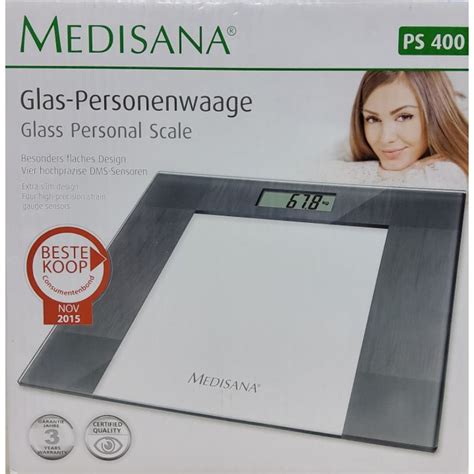 MEDISANA GLASS PERSONAL SCALE BLACK (PS 402) Black scale