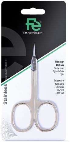 FE STAINLESS SCISSORS CODE (042) Curved Manicure Scissors