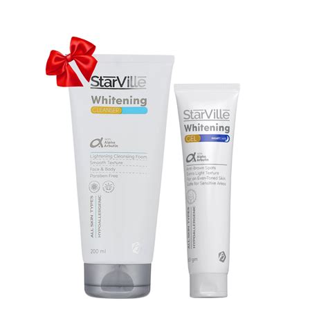 STARVILLE WHITENING GEL SPF50+&CLEANSER200ML OFFER