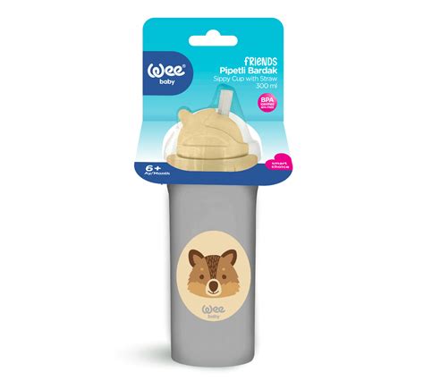 WEE BABY FRIENDS CUP 300ML (395) Cup with Straw