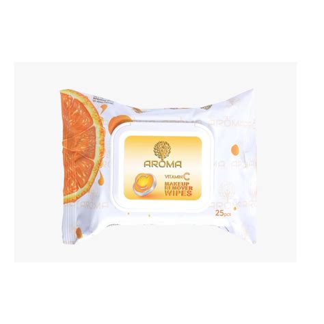 AROMA VITAMIN C MAKEUP REMOVER WIPES 25PCS