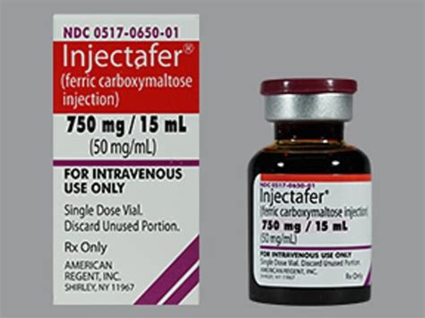 INJECTAFER 50MG IRON 1 VIAL