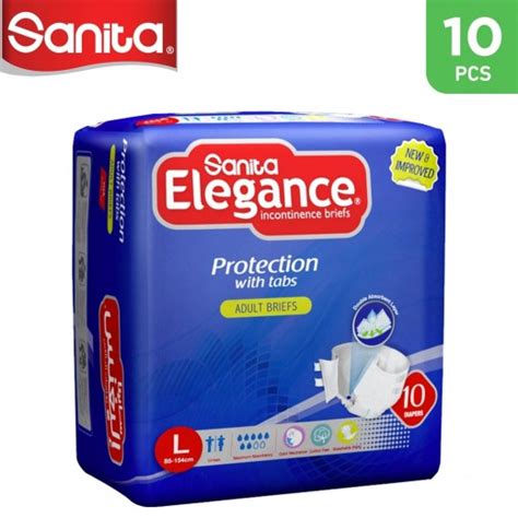 SANITA ELEGANCE ADULT DIAPERS 10 LARGE Adult Diapers