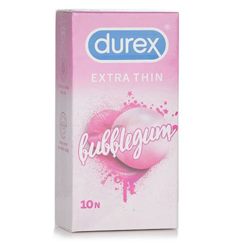 DUREX EXTRA THIN BUBBLEGUM 10PCS %%