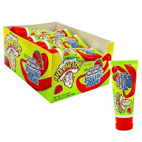 GUM WARHEADS WATERMELON SOUR SQUEEZE CANDY 64GM