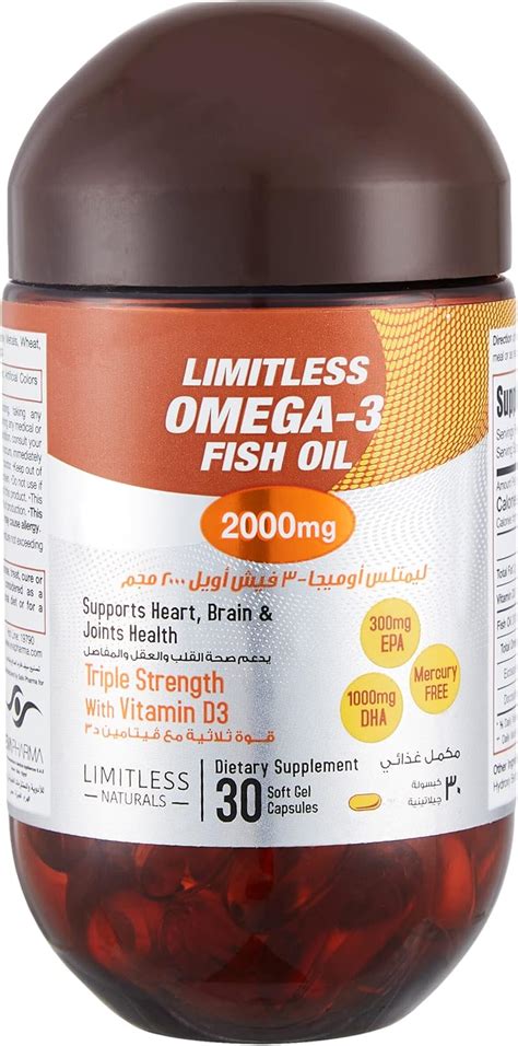 LIMITLESS OMEGA 3 FISH OIL 30PIC --