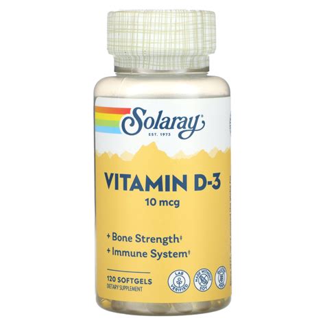 SOLARAYVITAMIN D-3 10MCG 120CAP