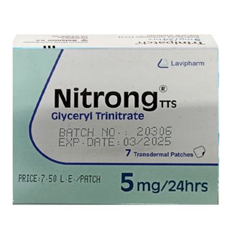 NITRONG TTS 5 MG / 24 HR 7 PATCHE
