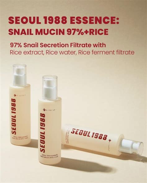 K-SECRET SEOUL1988 ESSENCE SNAIL MUCIN 97% RICE 100ML