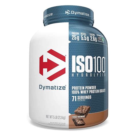 DYMATIZE ISO 100 FUDGE BROWNIE 70 SERVINGS 5 LB 2.3KG