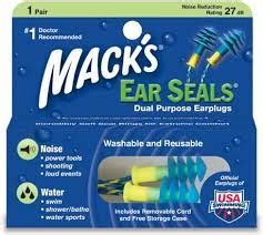 MACKS EAR PLUGS (EAR SEALS) Rubber Ear Plugs